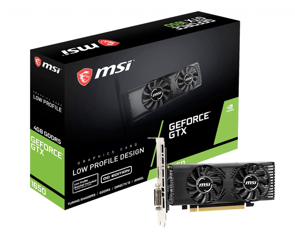 Купити MSI GeForce GTX 1650 Low Profile OC (4096MB, GDDR5, 128bit