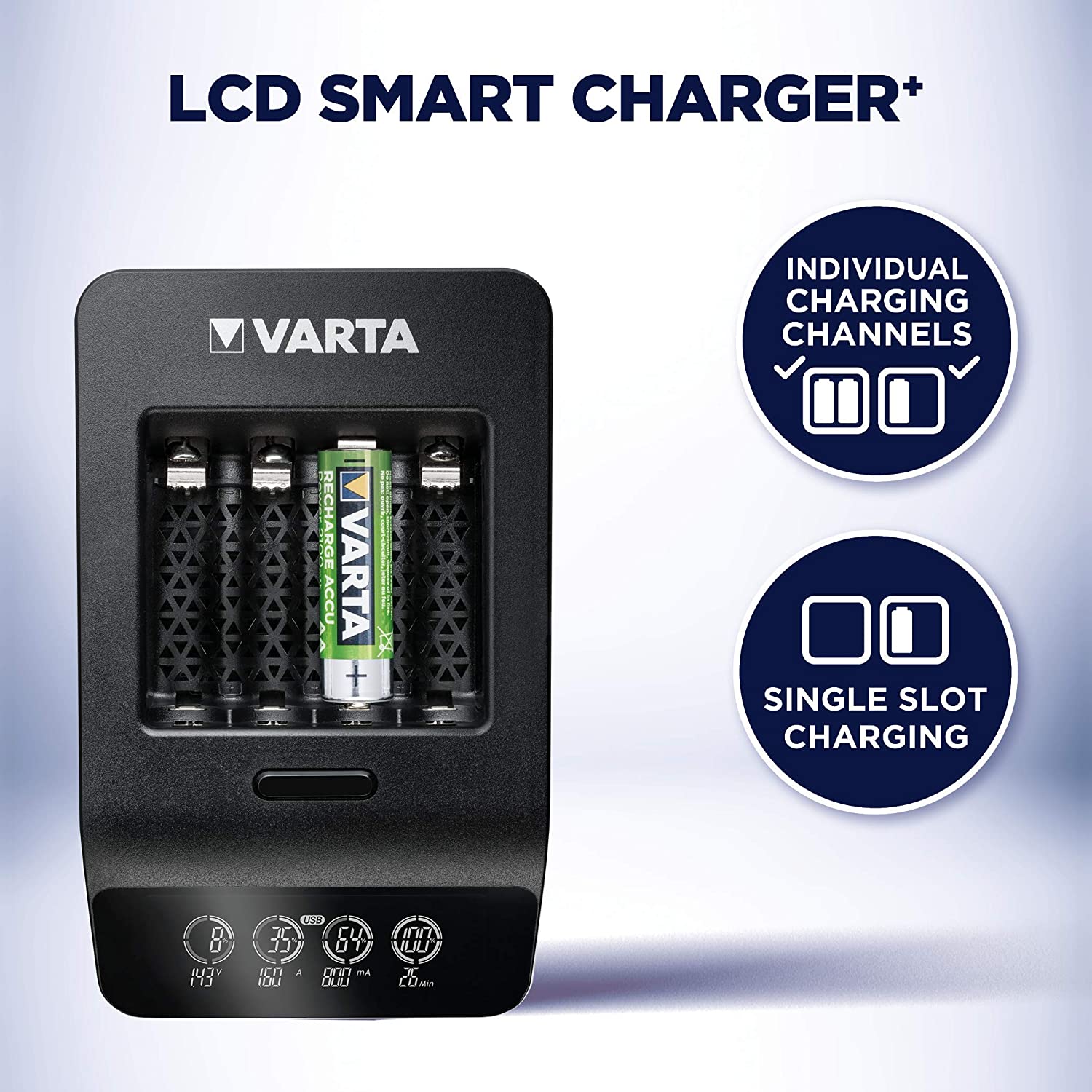 Smart lcd. Varta LCD Smart Charger. Varta ЗУ LCD Smart Charger. Varta Charger 57652. Varta LCD Universal Charger Plus.