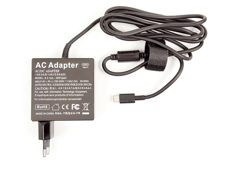 Блок питания для ноутбука 65w type c. Универсальный блок питания type-c.