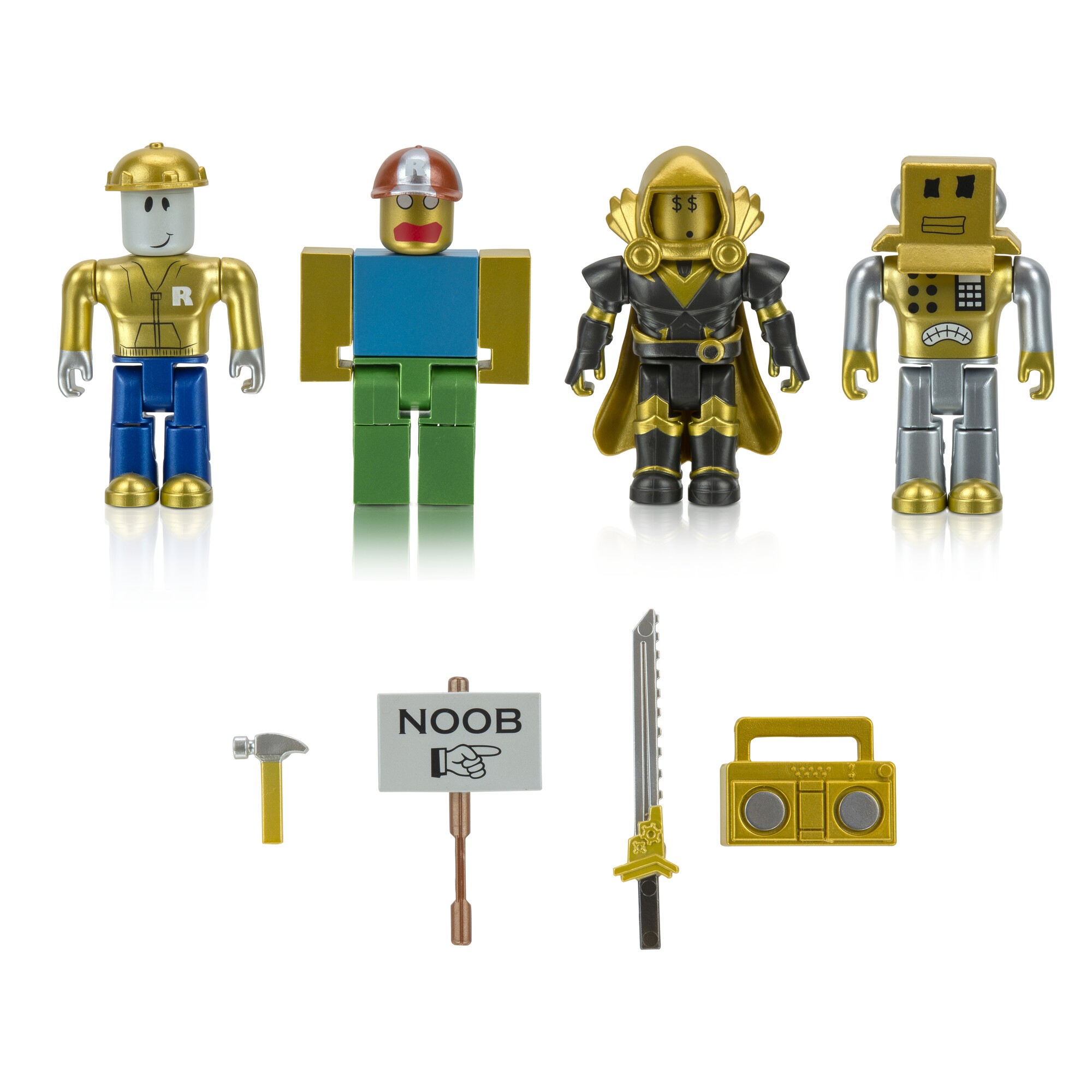 Игровая фигурка Jazwares Roblox Four Figure Pack Roblox Icons - 15th  Anniversary Gold Collector’s Set - ROB0527