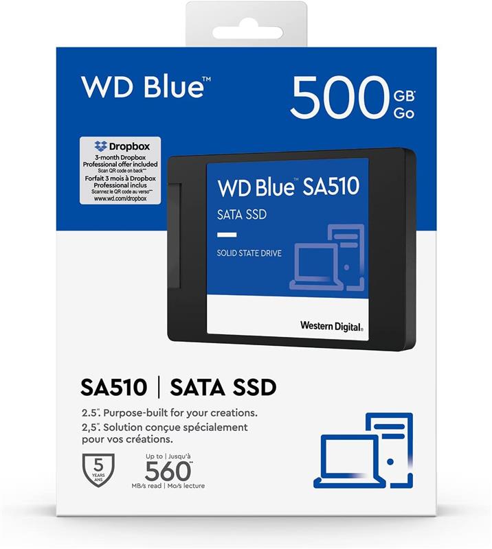 SSD диск Western Digital Blue 2.5 250Gb SATA III TLC 3D