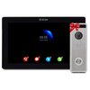 Изображение  Домофонный комплект Bcom BD-1070FHD Black + Tantos Triniti FHD сенсорные кнопки, Цвет (домофон + панель): черный + серебряный