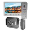 Фото домофонного комплекту LightVision Amsterdam FHD White + RIO FHD Grey + Trinix TRX Fass Steel