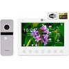 Изображение  Домофонный комплект NeoLight NeoKIT HD WF Silver сенсорные кнопки, Цвет (домофон + панель): белый + серый