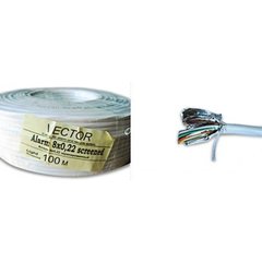 Изображение  Сигнальный кабель Vector 8х0,22 экран., К-ство жил: 8 жил