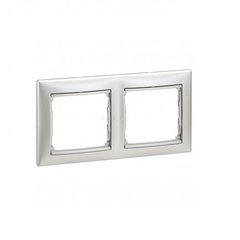 Зображення  Рамка для розетки Legrand Valena Classic frame 2-local Aluminium