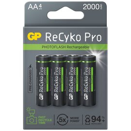 Зображення  GP Batteries Recyko+ Pro Photo Flash 2000 AA/HR06 NI-MH 2000 mAh BL 4 шт