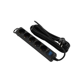 Зображення  2E 2E-U05ESM3BK 3м black 5 розеток