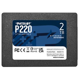 Изображение  Накопитель SSD Patriot P220 2ТB 2.5 SATAIII TLC &mdash; P220S2TB25