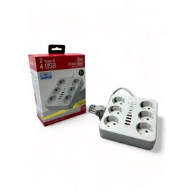 Зображення 2 XoKo XK-SP-6-4-2-WH 6 розеток
