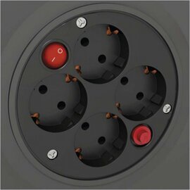 Зображення 5 Мережева котушка Emos P092501, 50 м, black 4 розеток