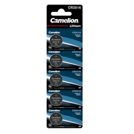 Зображення  Батарейка Camelion CR2016-BP5 CR2016 Lithium 5шт.