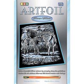 Изображение  Развивающий Sequin Art Artfoil Silver Зебра и Лоша - SA1018