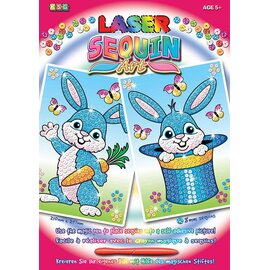 Изображение  Развивающий Sequin Art Laser Кролики, 2 картины - SA1320