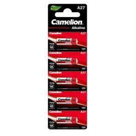 Зображення  Батарейка Camelion A27-BP5 A27/LR27 Alkaline 5шт.