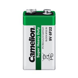 Зображення  Батарейка Camelion 6F22-SP1G Крона 6F22 9V Super Heavy Duty Green 1шт.