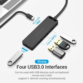 Зображення 3 USB Hub (хаб) Vention TGKBB