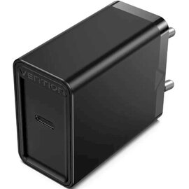 Зображення 2 Зарядний пристрій Vention USB Type C + QC4.0 Black &ndash; FADB0-EU
