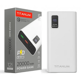 Зображення 4 Повербанк Titanum 727S 20000mAh 22.5W White