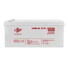 Зображення  Гелевий акумулятор LogicPower LPM-GL 12V 250AH (21081)