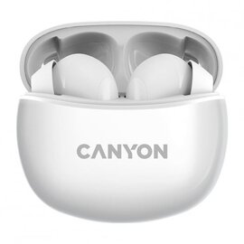 Зображення  Bluetooth гарнітура Canyon TWS-5 White &mdash; CNS-TWS5W