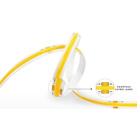 Зображення 3 LED стрічка Prolum Pro Cob-320 IP20 24V, cold white на 1200 Лм, Колір світіння: холодного білого