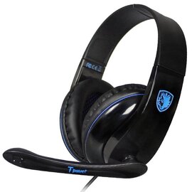 Изображение 2 Наушники Sades SA-701 Black/Blue поворотный