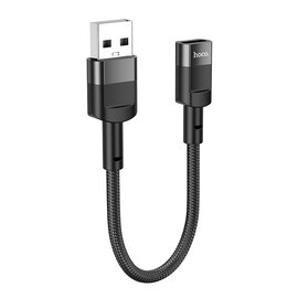 Зображення  Кабель Hoco U107 USB - USB Type-C V 2.0 (M/F), 0.1 м, Black - U107U2CB