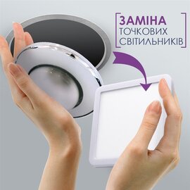Зображення 2 LED світильник ELM Tetra V 26-0088 9W 4000К IP20