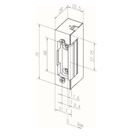 Изображение 4 Защелка Seven LL-723 NC, Тип защелки: без питания закрыта