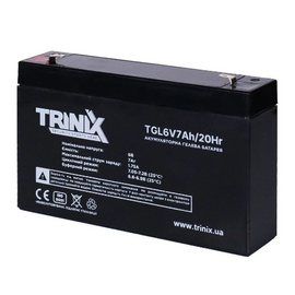 Изображение  Гелевый аккумулятор Trinix TGL6V7Ah/20Hr, 7 Ач, 6В Gel, Емкость (Ач): 7 Ач