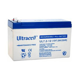 Зображення  Свинцево-кислотний акумулятор Ultracell UL7.2-12 AGM, 12V 7,2Ah