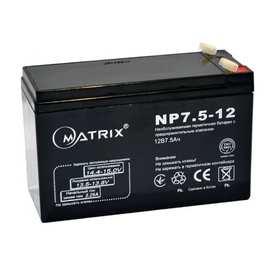 Зображення  Свинцево-кислотний акумулятор Matrix NP7.5_12, 12V 7.5Ah