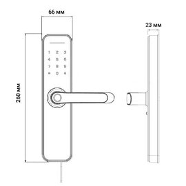 Зображення 5 Smart замок Seven Lock SL-7740BF Grey (5050), Колір корпусу: сірий