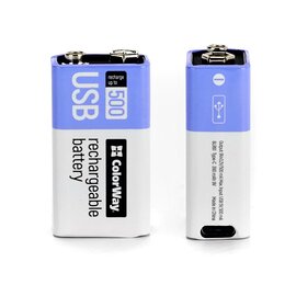 Изображение 4 Аккумулятор ColorWay Крона Li-Pol 390 mAh BL - CW-UB9V-06