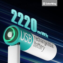 Зображення 5 Акумулятор ColorWay AA/HR06 Li-Pol 2220 mAh BL 2шт - CW-UBAA-10