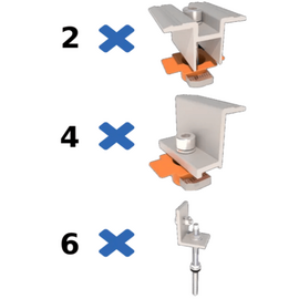 Зображення  Комплект кріплення для сонячних панелей Kripter MetalTile II