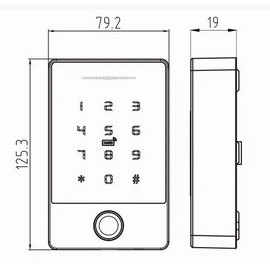 Зображення 4 Контролер зі зчитувачем TTLock K-2 FP на палець + безконтакт + клава + Bluetooth