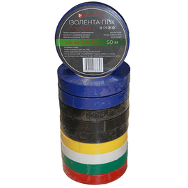 Зображення  Ізолента ElectroHouse EH-PVCT-50A 0,13мм.х17мм. 50м, color, Колір: різнокольоровий
