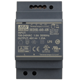 Изображение  Блок питания Mean Well HDR-60-48 на 48V DC