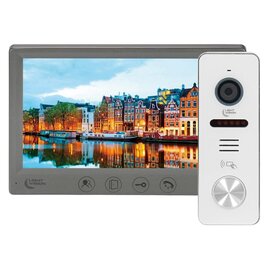 Зображення  Домофонна система LightVision Amsterdam FHD Grey + RIO FHD (RF) White, Колір (домофон + панель): сірий + білий