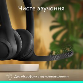 Зображення 2 Bluetooth гарнітура Logitech Zone 300 Wireless Black &mdash; 981-001407