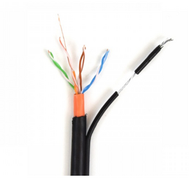 Зображення  Кабель вита пара Atis UTP 5e 4x2x0.50 Cu з тросом (мідь) 1м