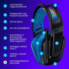 Изображение 6 Наушники Logitech G535 Console Black &mdash; 939-002219