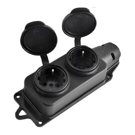 Изображение  Розетка Lemanso LMA061 с заземлением, Количество портов: 2-портовые