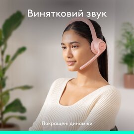 Зображення 3 Bluetooth гарнітура Logitech Zone 300 Wireless Rose &mdash; 981-001412