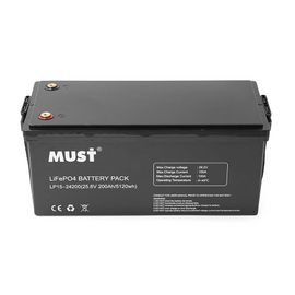 Изображение  Lifepo4 аккумулятор Must LP15-24200 LiFePO4, 25,6V 200Ah, Емкость (Ач): 200 Ач