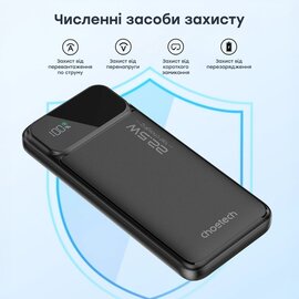 Изображение 5 Батарея мобильная Choetech B728 10000mAh 22.5W QC3.0 PD3.0 Black, Емкость батареи: 10000 мА/ч