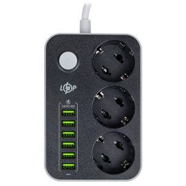 Зображення 3 Мережевий фільтр LogicPower F24U6 (30327) 3 розеток