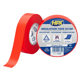 Зображення  Ізолента HPX IR1920 HPX52100 0,15мм.х19мм. 20м, red, Колір: червоний